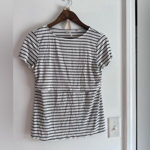 Seraphine Striped Black and White Women's NURSING Top